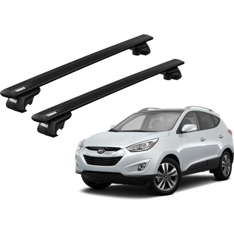 Barras THULE EVO WingBar para autos HYUNDAI Tucson 2010 a 2015 negro