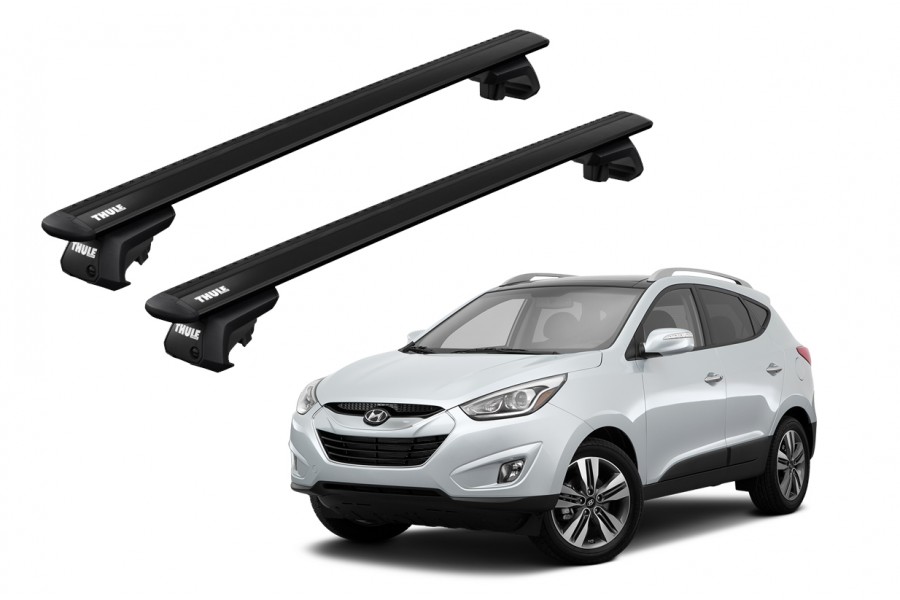 Barras THULE EVO WingBar para autos HYUNDAI Tucson 2010 a 2015 negro