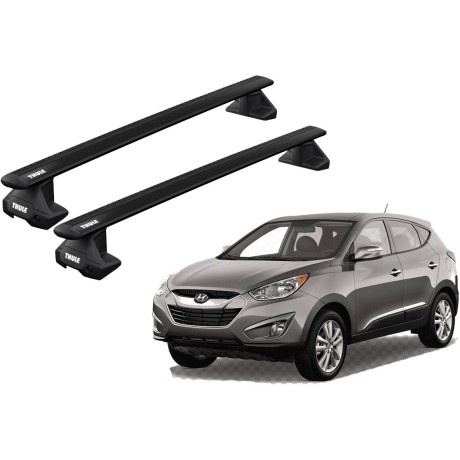 Barras THULE EVO WingBar para autos HYUNDAI Tucson 2010 a 2015 negro