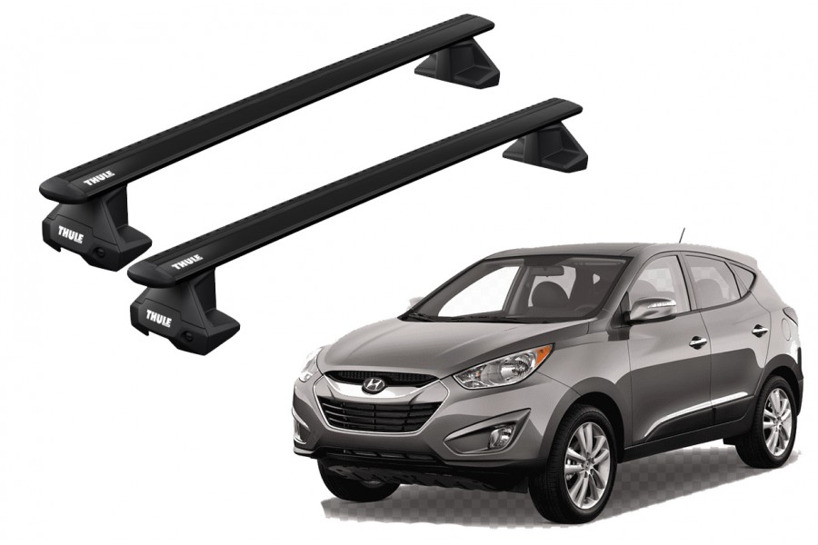 Barras THULE EVO WingBar para autos HYUNDAI Tucson 2010 a 2015 negro