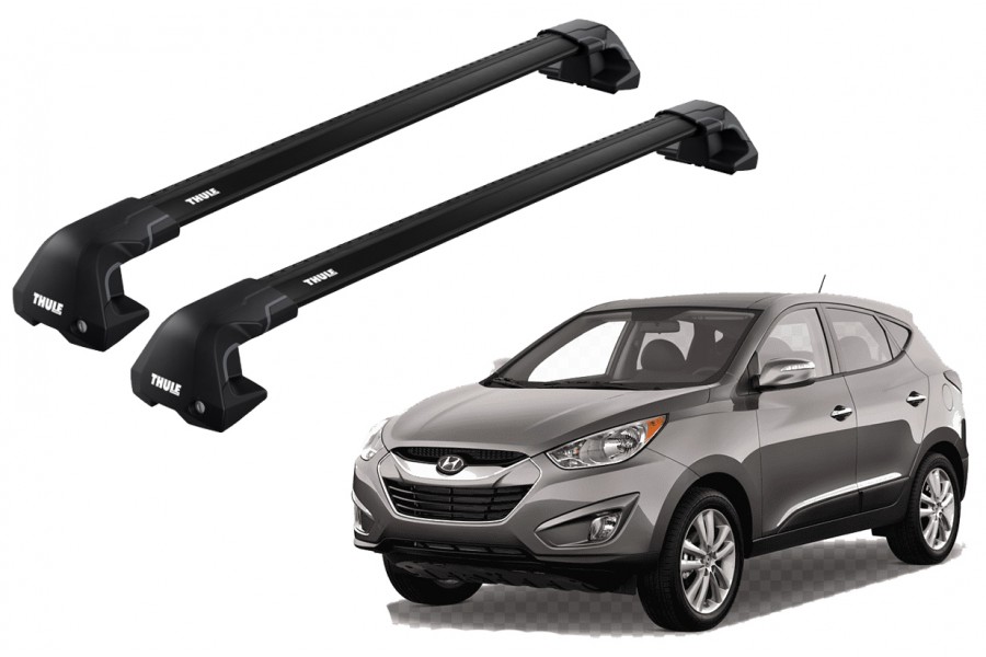 Barras THULE EDGE Flush para autos HYUNDAI Tucson 2010 a 2015 negro