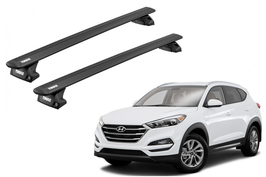 Barras THULE EVO WingBar para autos HYUNDAI Tucson 2015 a 2021 negro