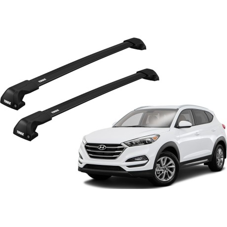 Barras THULE EDGE Flush para autos HYUNDAI Tucson 2015 a 2021 negro