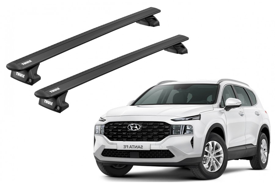 Barras THULE EVO WingBar para autos HYUNDAI Santa Fe desde 2018 - 2023 negro