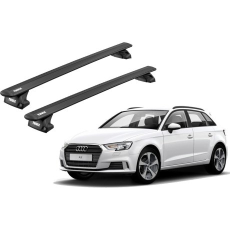 Barras THULE EVO WingBar para autos AUDI A3 Sportback 2013 a 2020 negro