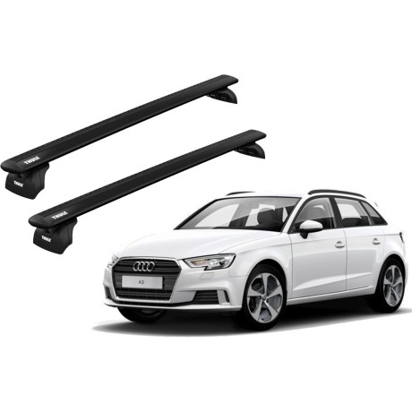 Barras THULE WingBar para autos AUDI A3 Sportback 2013 a 2020 negro