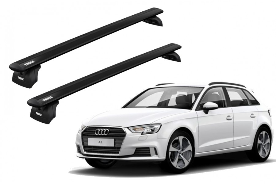 Barras THULE WingBar para autos AUDI A3 Sportback 2013 a 2020 negro
