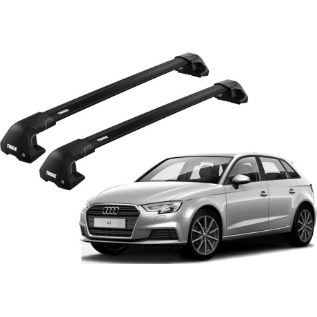 Barras THULE EDGE Flush para autos AUDI A3 2012 a 2020 negro