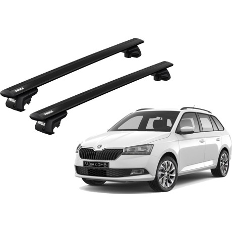 Barras THULE EVO WingBar para autos SKODA Fabia desde 2015-2021 negro