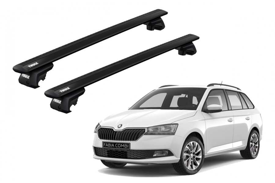 Barras THULE EVO WingBar para autos SKODA Fabia desde 2015-2021 negro