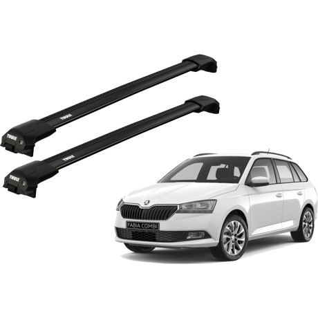Barras THULE EDGE Flush para autos SKODA Fabia desde 2015-2021 negro