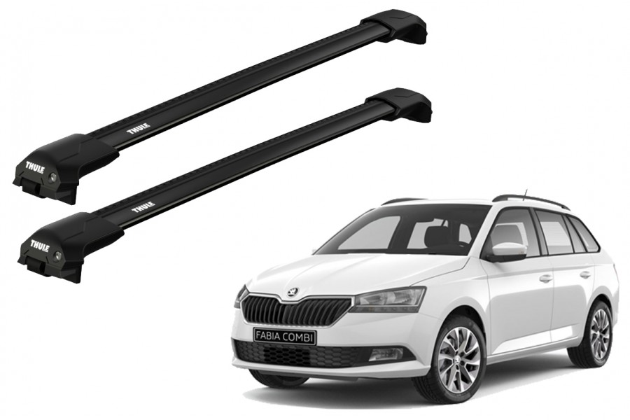 Barras THULE EDGE Flush para autos SKODA Fabia desde 2015-2021 negro