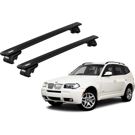 Barras THULE EVO WingBar para autos BMW X3 2003 a 2010 negro