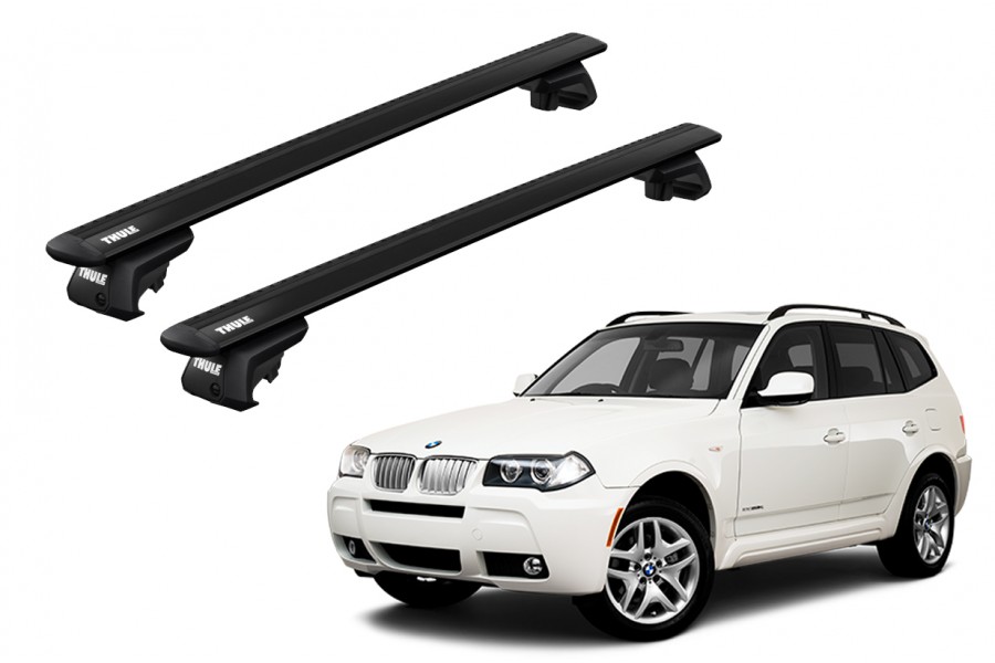 Barras THULE EVO WingBar para autos BMW X3 2003 a 2010 negro