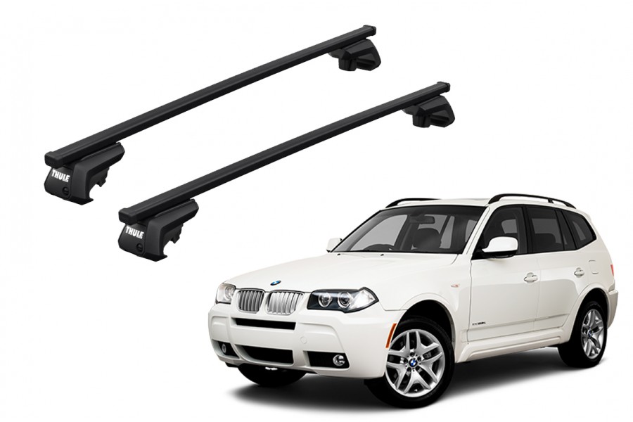Barras THULE EVO SquareBar para autos BMW X3 2003 a 2010