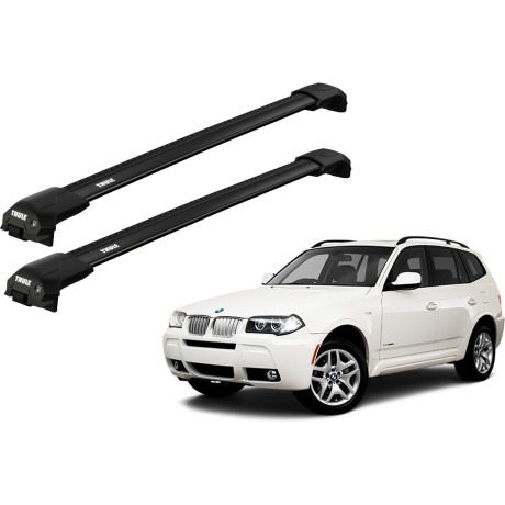 Barras THULE EDGE Flush para autos BMW X3 2003 a 2010 negro