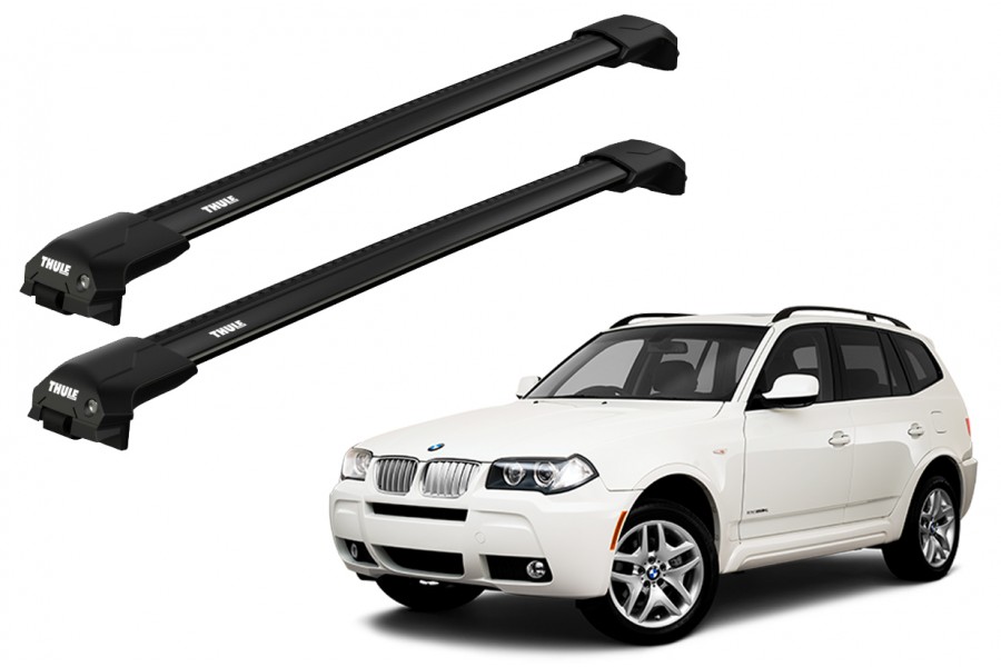 Barras THULE EDGE Flush para autos BMW X3 2003 a 2010 negro