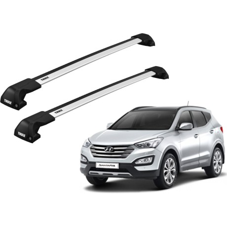 Barras THULE EDGE Flush para autos HYUNDAI Santa Fe 2013 a 2018