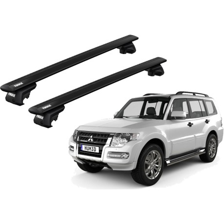 Barras THULE EVO WingBar para autos MITSUBISHI Montero desde 2007 - 2020 negro