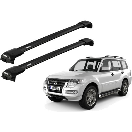 Barras THULE EDGE Flush para autos MITSUBISHI Montero desde 2007 - 2020 negro