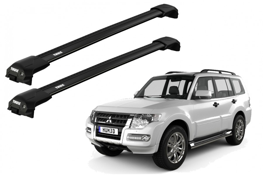 Barras THULE EDGE Flush para autos MITSUBISHI Montero desde 2007 - 2020 negro