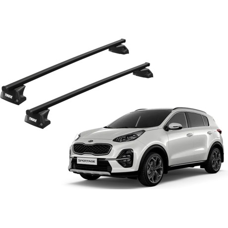 Barras THULE EVO SquareBar para autos KIA Sportage 2016 a 2022