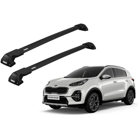 Barras THULE EDGE Flush para autos KIA Sportage 2016 a 2022 negro