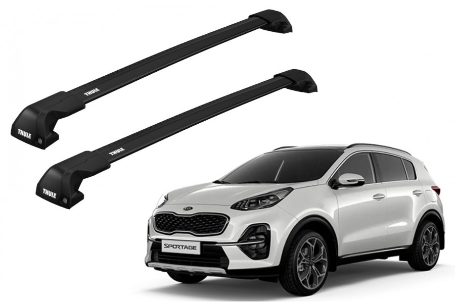 Barras THULE EDGE Flush para autos KIA Sportage 2016 a 2022 negro