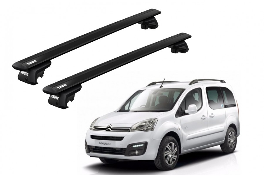 Barras THULE EVO WingBar para autos CITROEN Berlingo Multispace 2008 a 2018 negro