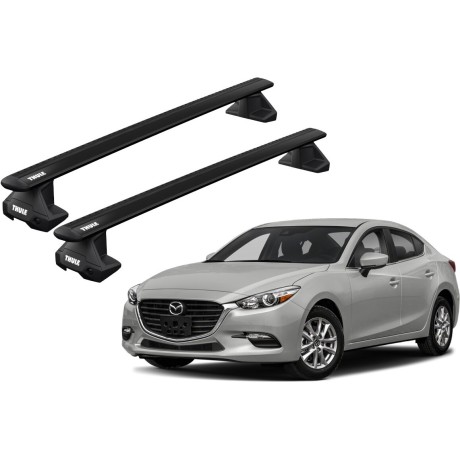 Barras THULE EVO WingBar para autos MAZDA 3 2014 a 2018 negro