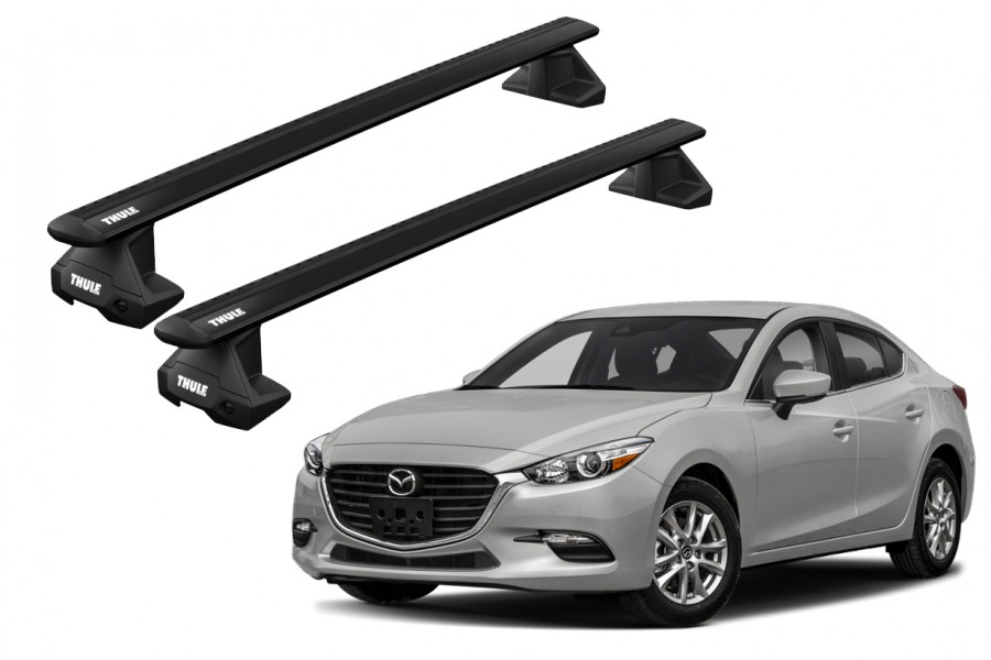 Barras THULE EVO WingBar para autos MAZDA 3 2014 a 2018 negro