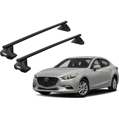 Barras THULE EVO SquareBar para autos MAZDA 3 2014 a 2018