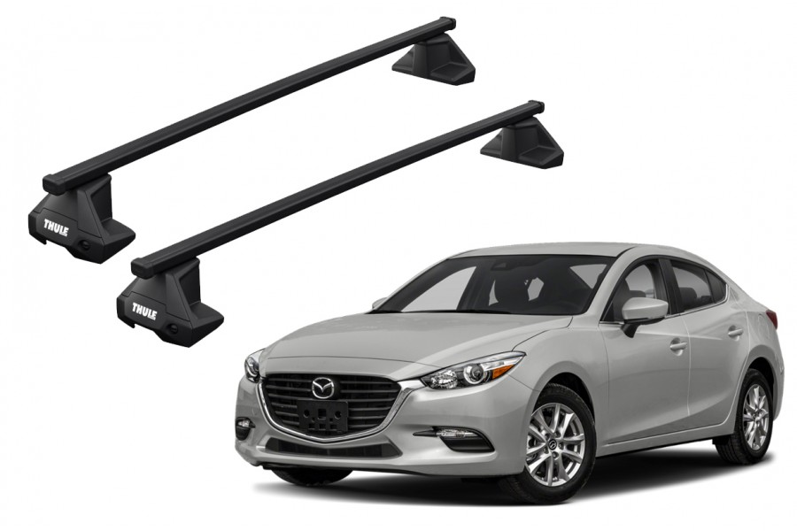 Barras THULE EVO SquareBar para autos MAZDA 3 2014 a 2018