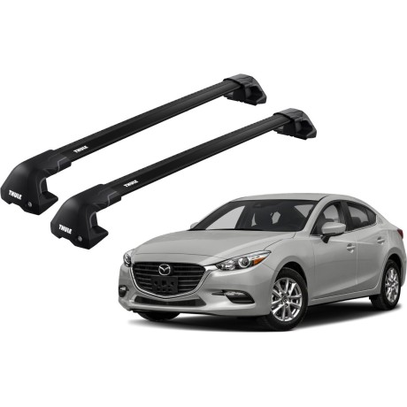 Barras THULE EDGE Flush para autos MAZDA 3 2014 a 2018 negro
