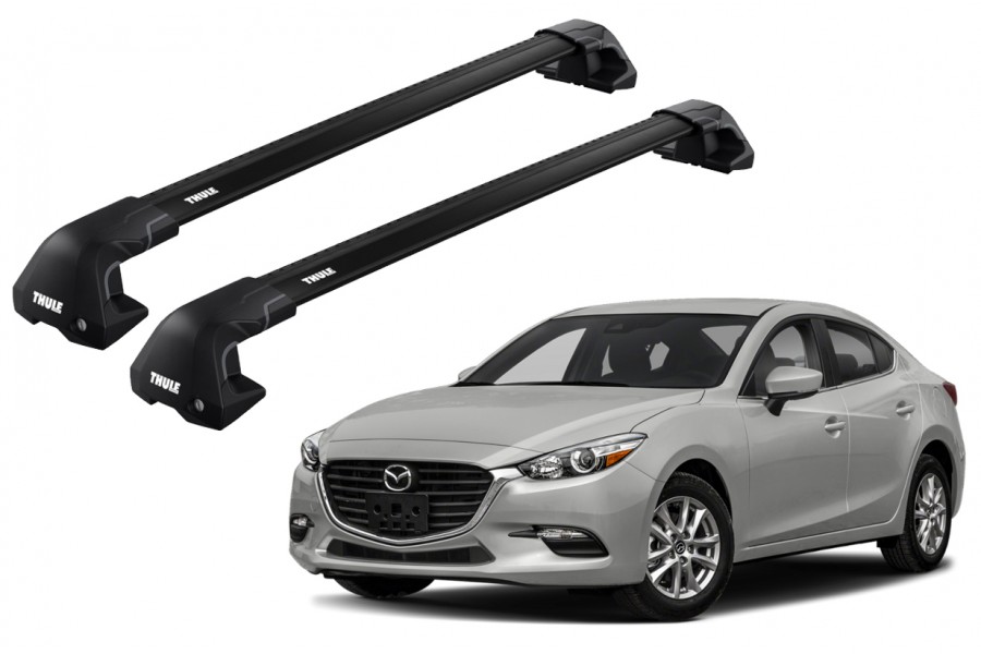 Barras THULE EDGE Flush para autos MAZDA 3 2014 a 2018 negro