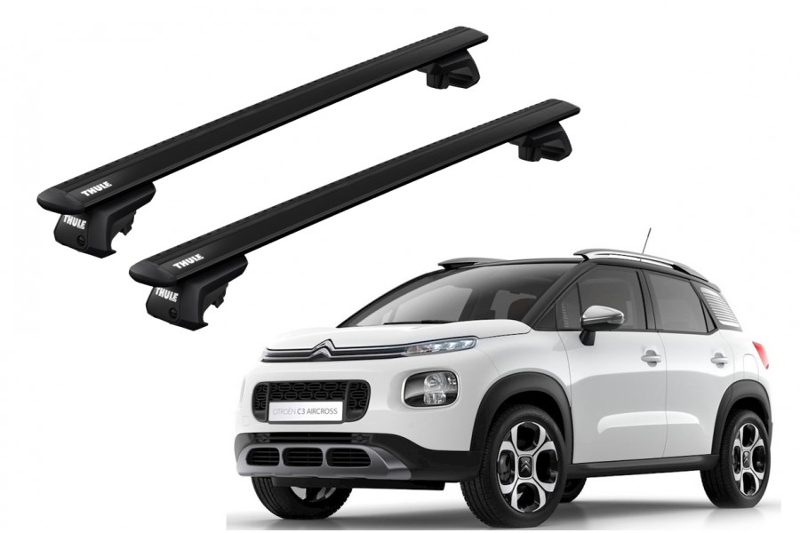 Barras THULE EVO WingBar para autos CITROEN C3 Aircross desde 2018 negro