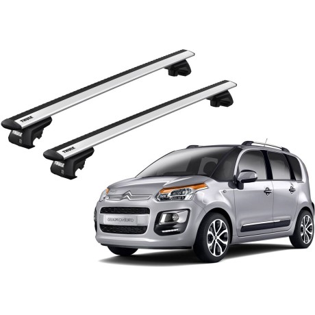 Barras THULE EVO WingBar para autos CITROEN C3 Picasso desde 2009-2016