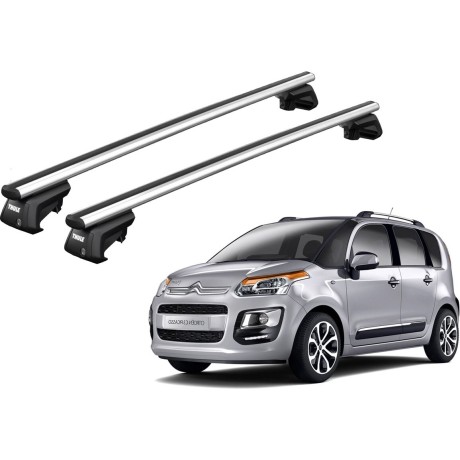 Barras THULE SmartRack XT AluBar para autos CITROEN C3 Picasso desde 2009-2016