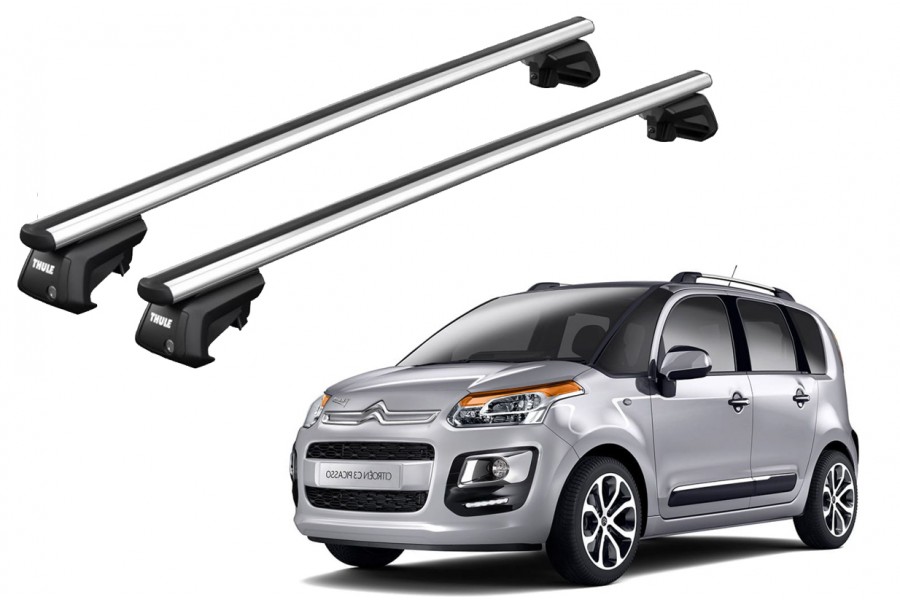 Barras THULE SmartRack XT AluBar para autos CITROEN C3 Picasso desde 2009-2016