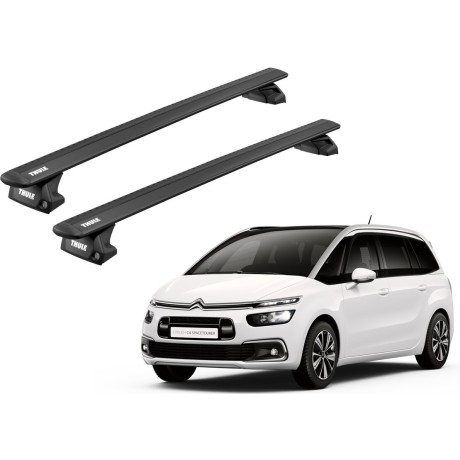 Barras THULE EVO WingBar para autos CITROEN C4 Grand Picasso desde 2014 - 2018 negro