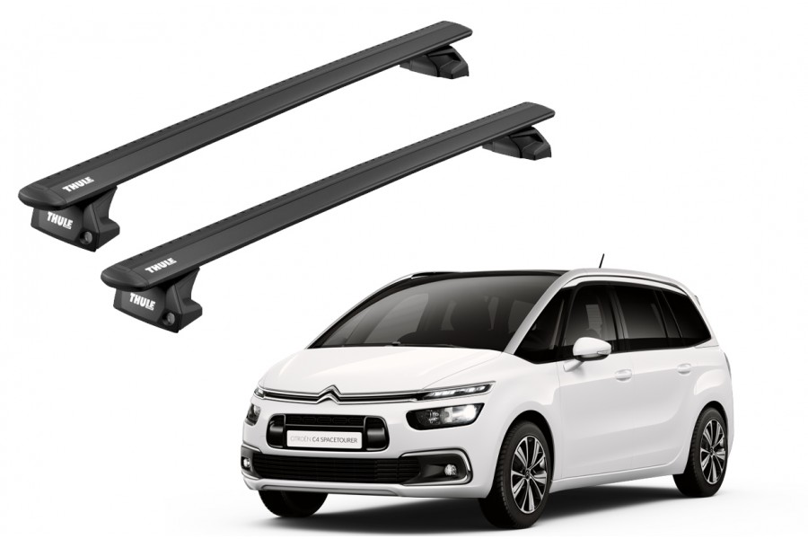 Barras THULE EVO WingBar para autos CITROEN C4 Grand Picasso desde 2014 - 2018 negro