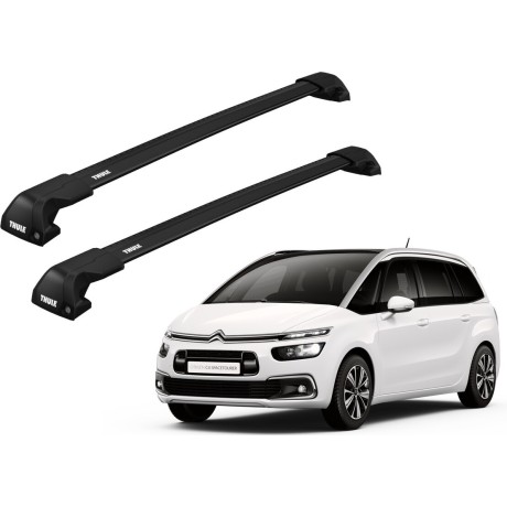 Barras THULE EDGE Flush para autos CITROEN C4 Grand Picasso desde 2014 - 2018 negro
