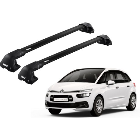 Barras THULE EDGE Flush para autos CITROEN C4 Grand Picasso desde 2014 - 2018 negro