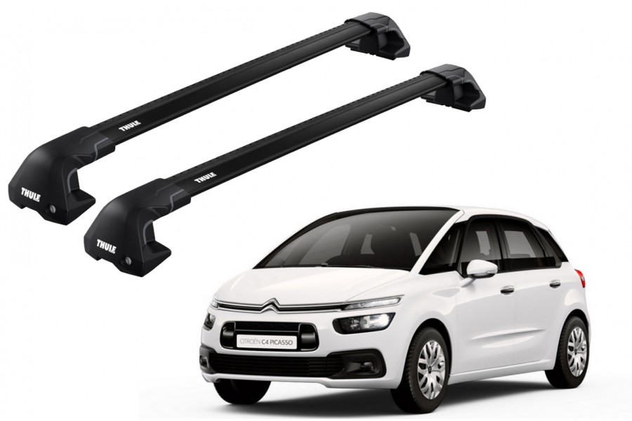 Barras THULE EDGE Flush para autos CITROEN C4 Picasso desde 2013 - 2018 negro