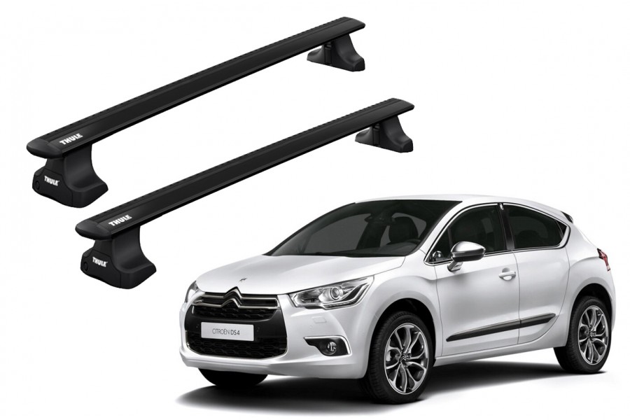 Barras THULE WingBar para autos CITROEN DS4 desde 2011 al 2018 negro