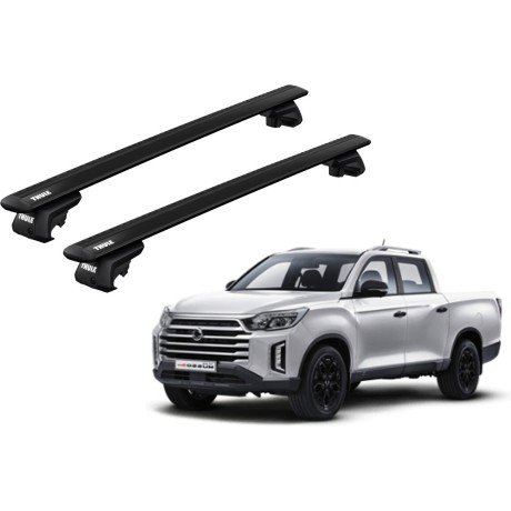 Barras THULE EVO WingBar para camioneta SSANGYONG Musso desde 2018 negro