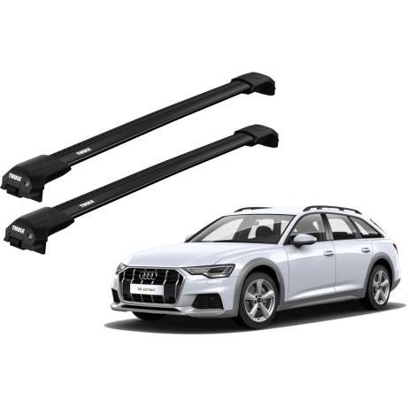 Barras THULE EDGE Flush para autos AUDI A6 Allroad desde 2006 al 2011 negro