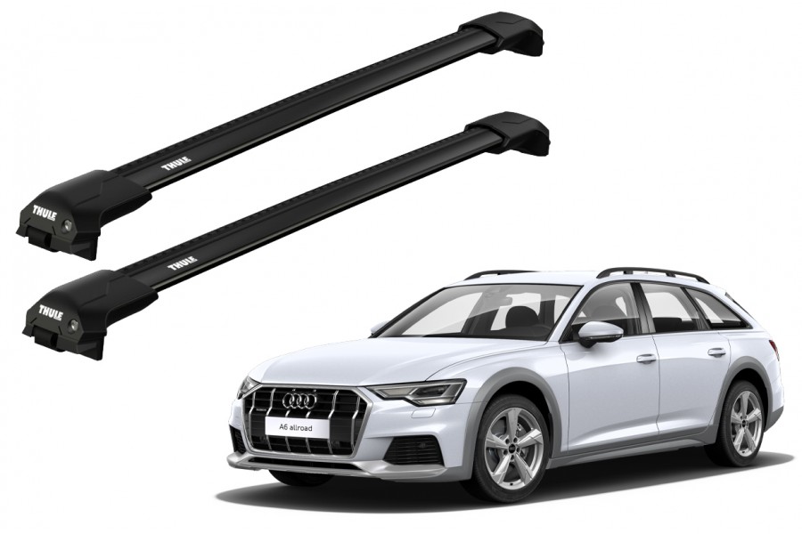 Barras THULE EDGE Flush para autos AUDI A6 Allroad desde 2006 al 2011 negro