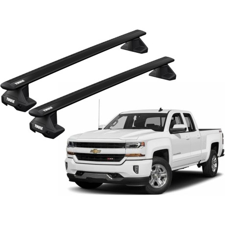 Barras THULE EVO WingBar para camioneta CHEVROLET Silverado 2014 a 2018 negro