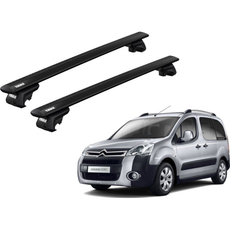 Barras THULE EVO WingBar para Van CITROEN Berlingo 2008 a 2018 negro